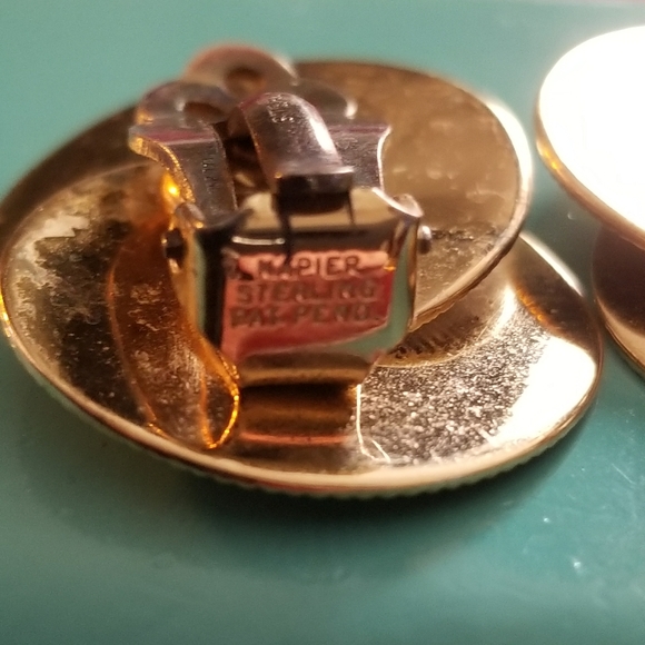 Vintage Napier Sterling Silver vermeil earrings - Picture 7 of 10